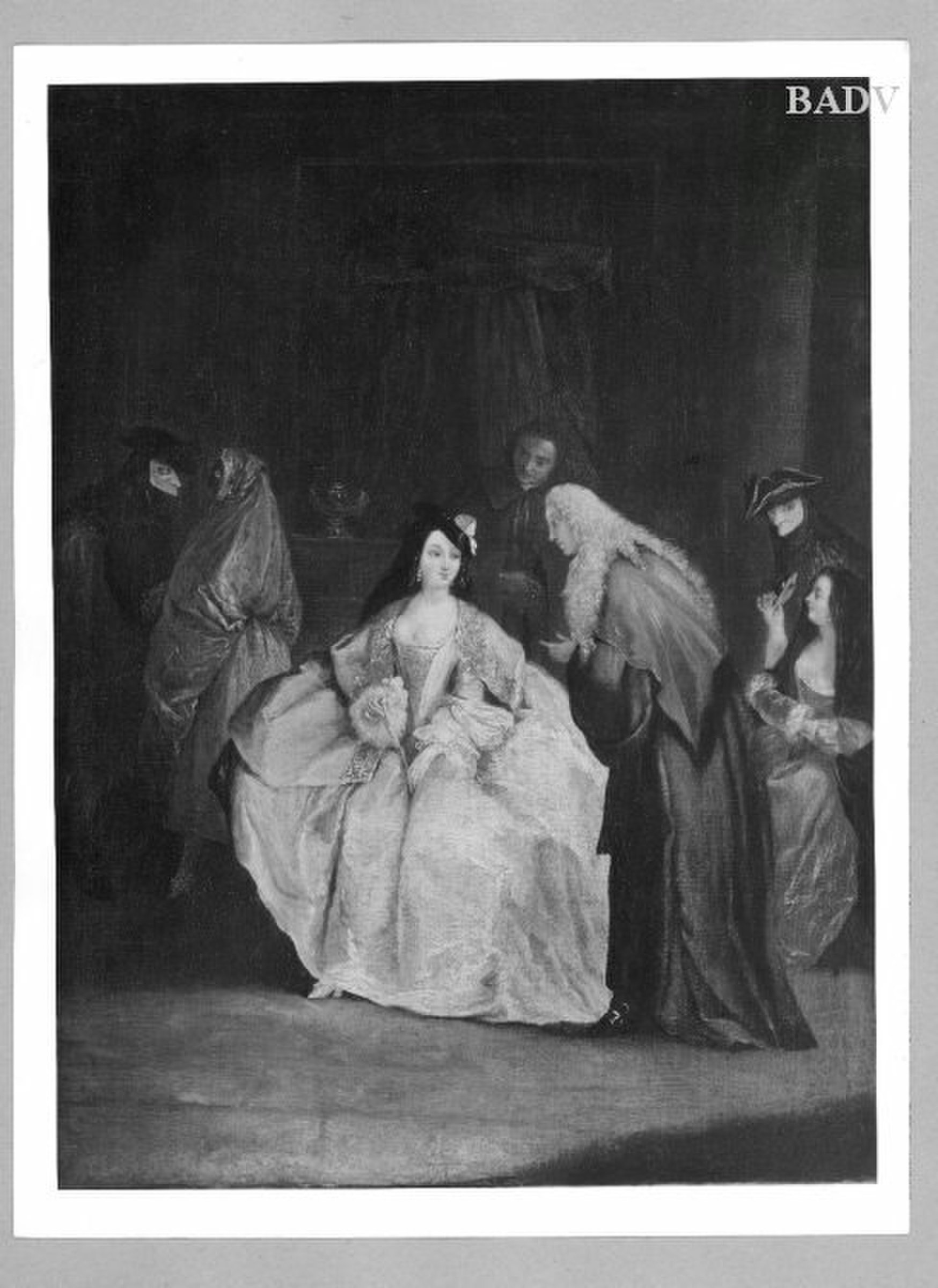 genre scene with masks by Pietro Longhi