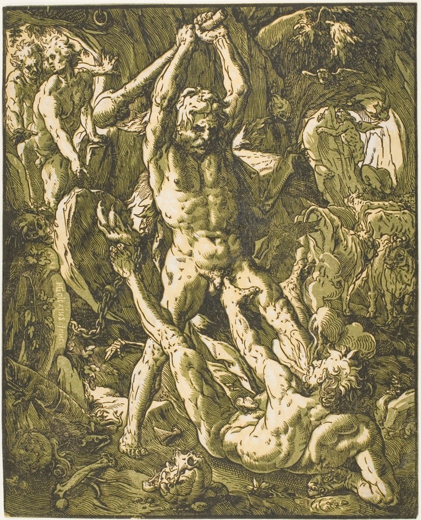 Hercules Killing Cacus by Hendrick ter Brugghen