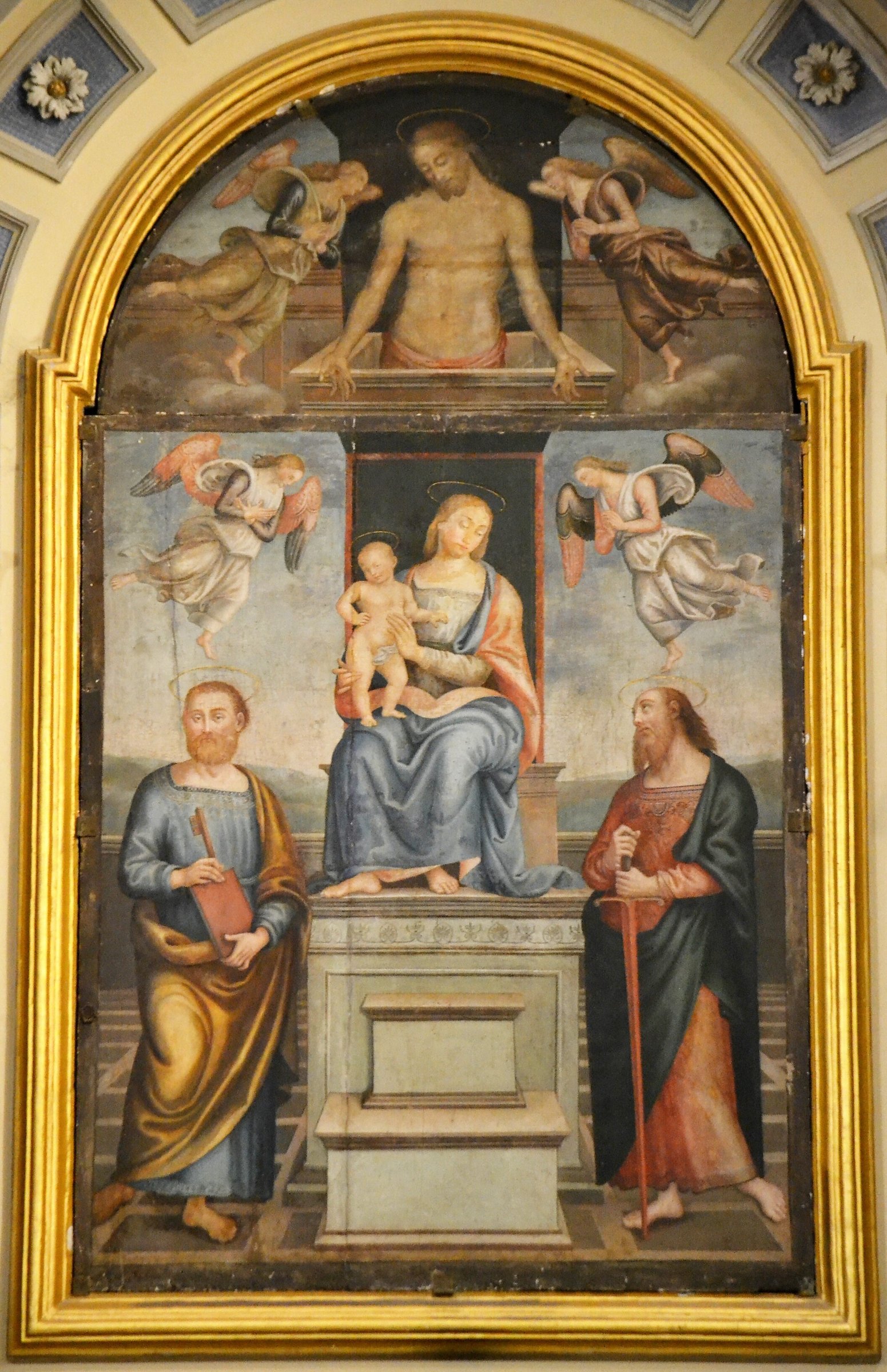 Madonna and Child with Saints Peter and Paul by Stefano Mulinari
