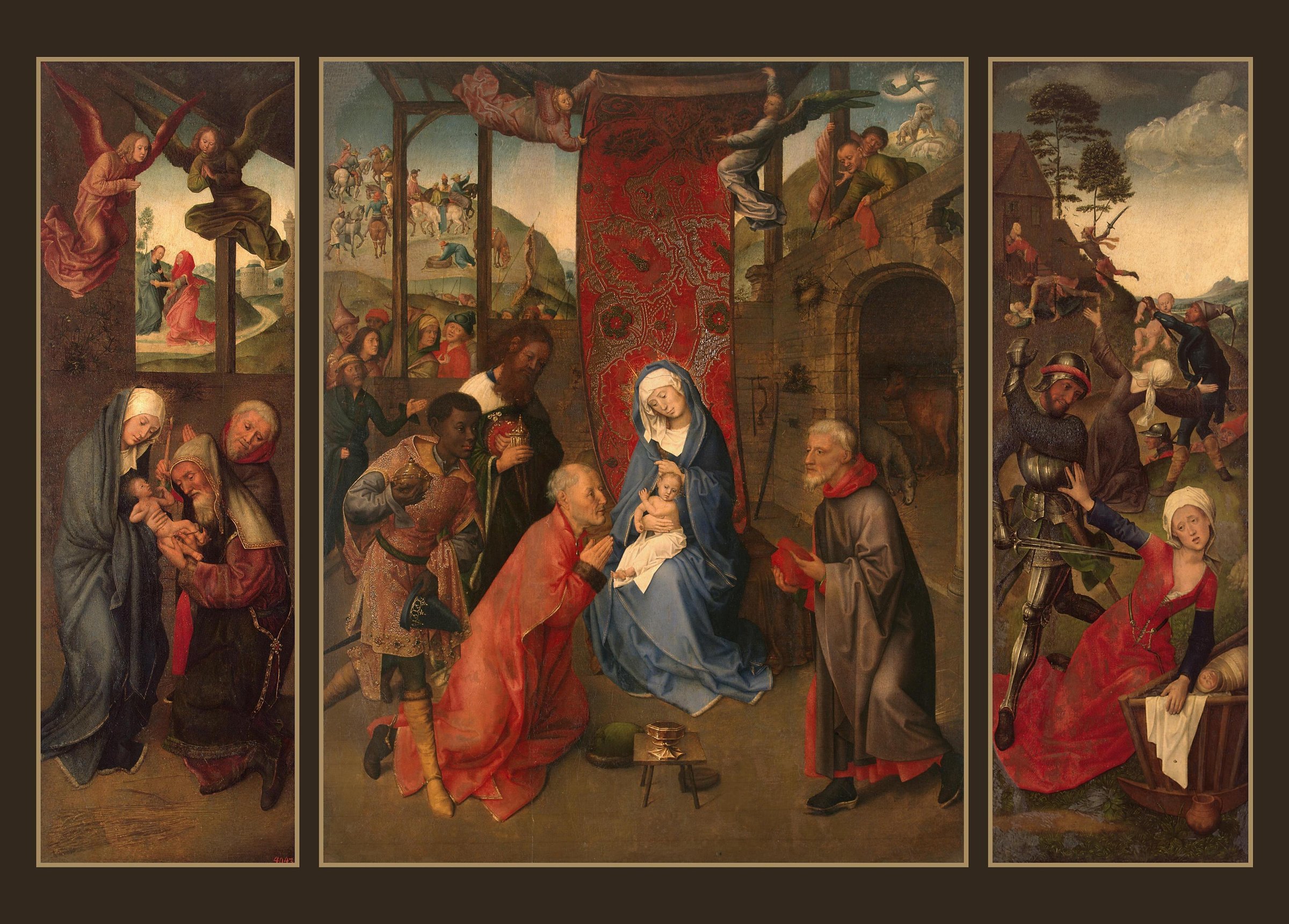 Adoration of the Magi (Triptych) by Hugo van der Goes
