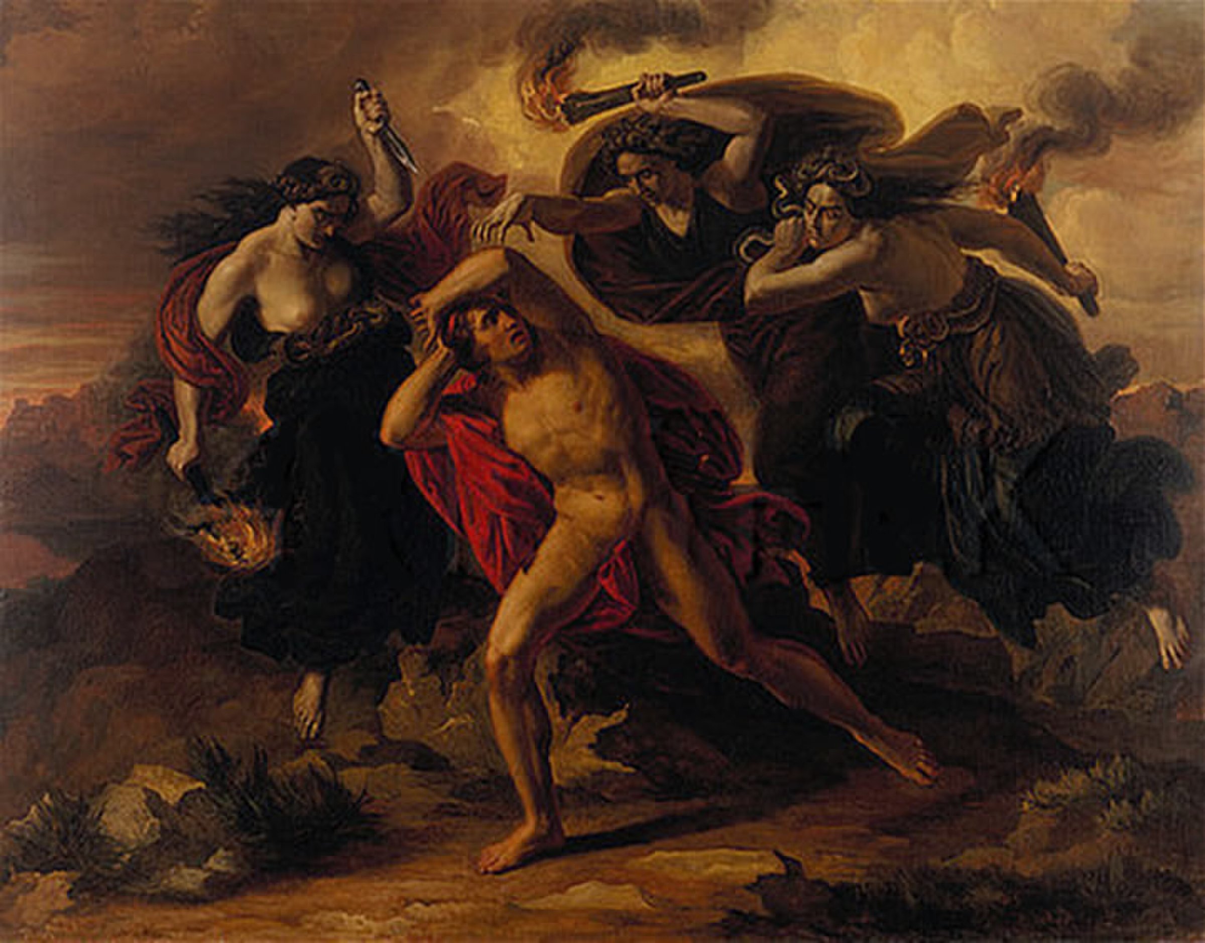Orestes Pursued by the Furies by Carl Rahl