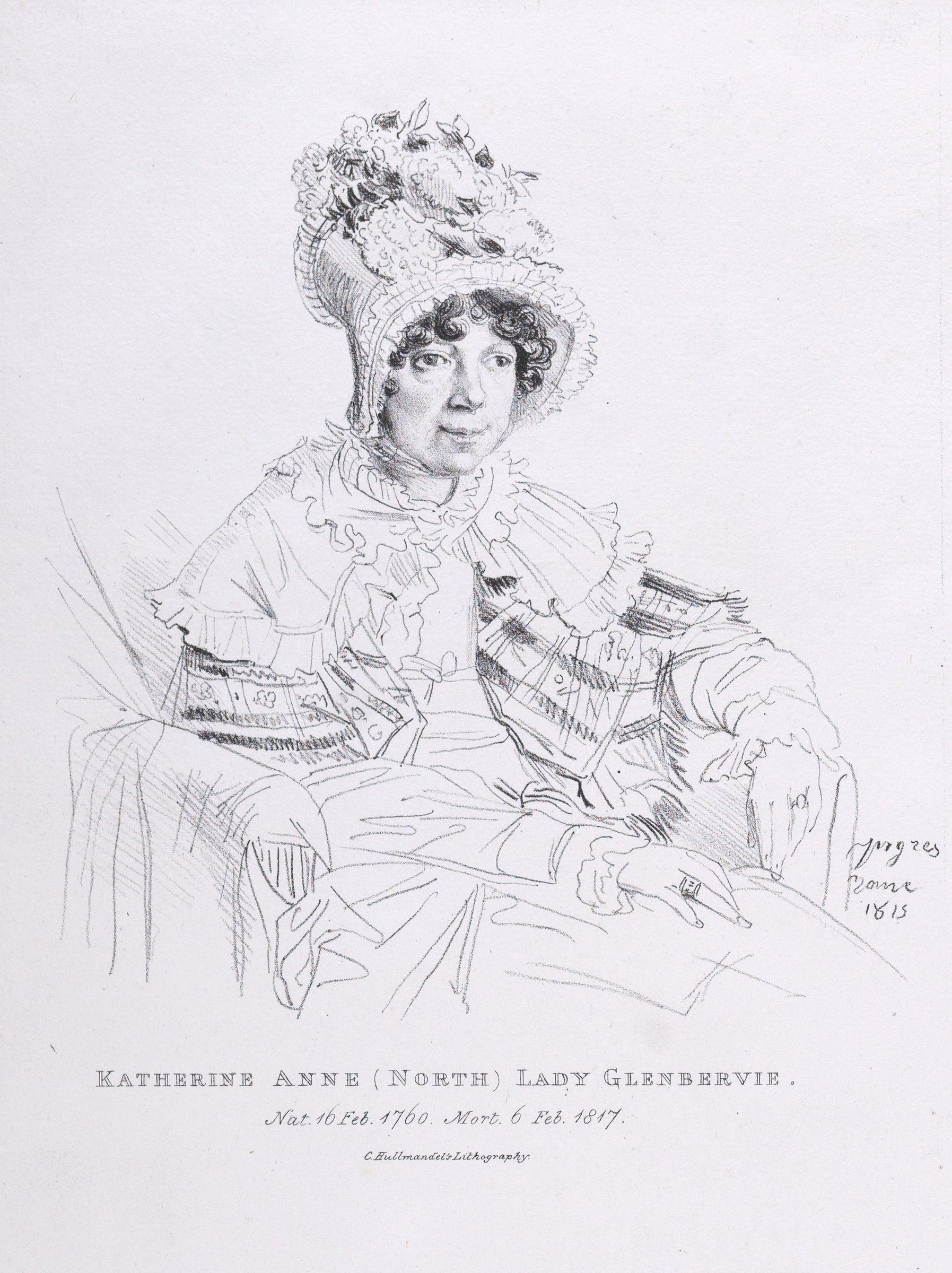 Portrait of Katherine Anne (North), Lady Glenbervie by Jean-Auguste-Dominique Ingres