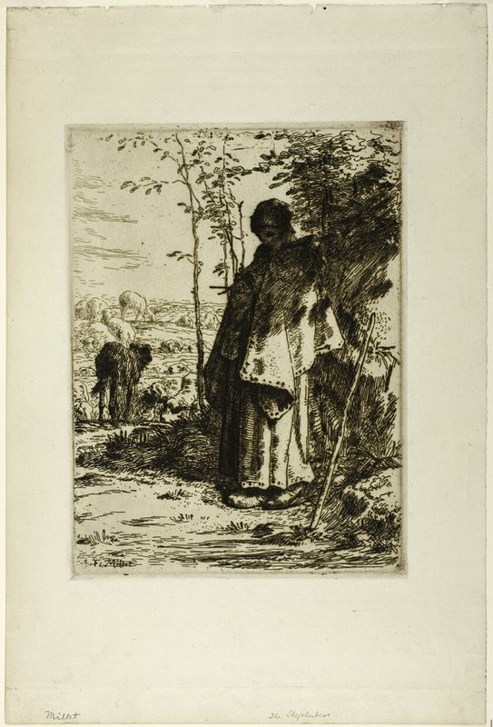 The Shepherdess Knitting