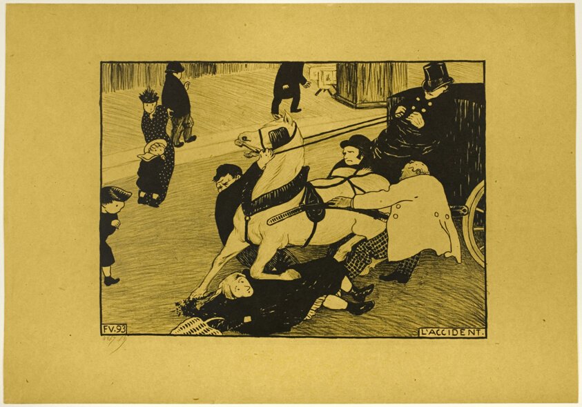 The Accident by Félix Vallotton