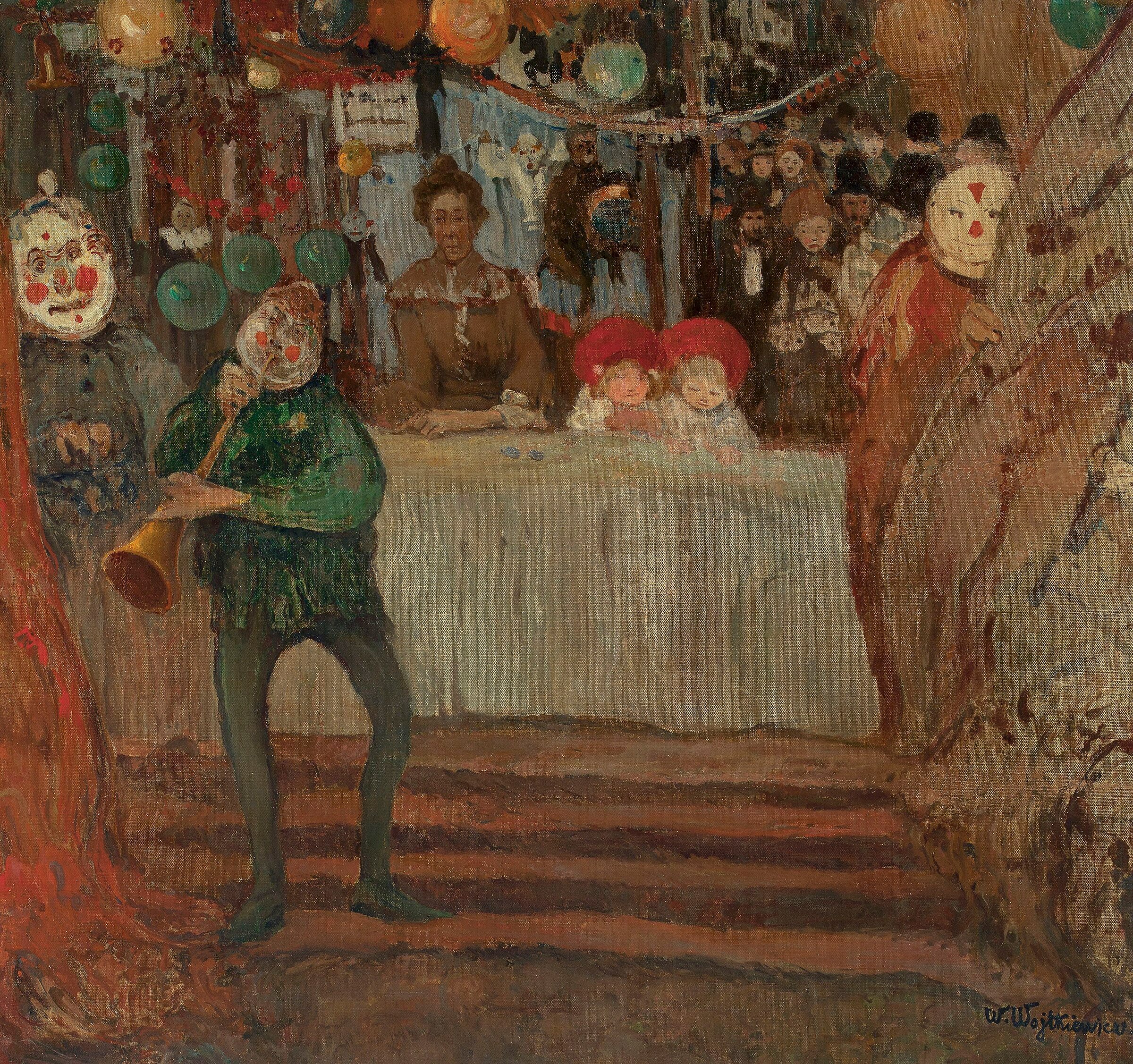 Circus – In front of the little theatre by Witold Wojtkiewicz