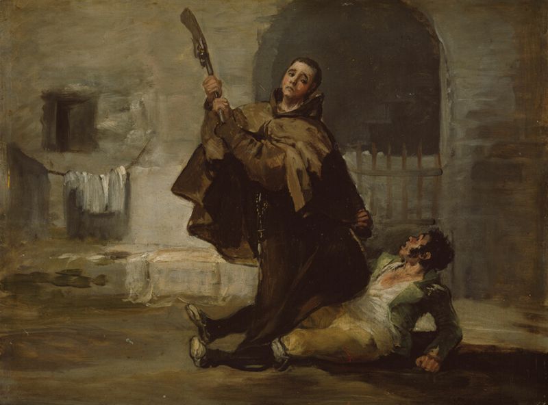 Friar Pedro Clubs El Maragato with the Butt of the Gun