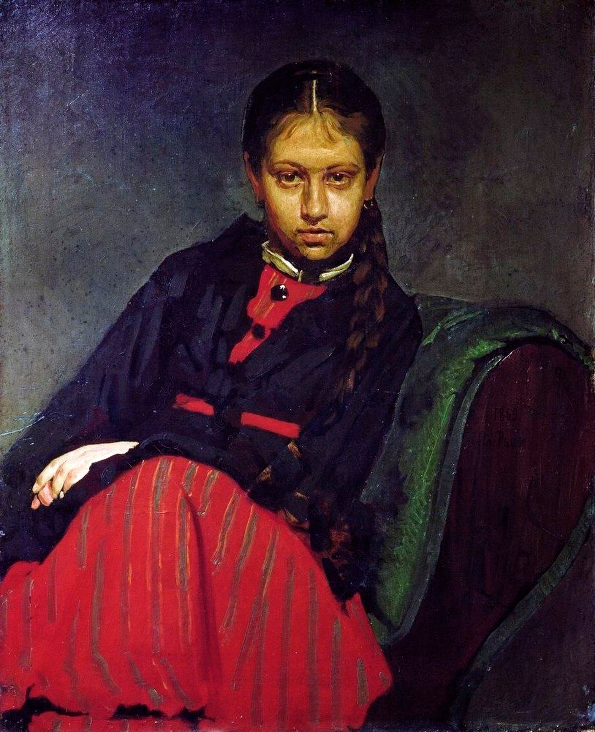 Portrait of Vera Shevtsova by Ilya Repin