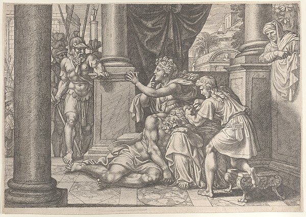 Samson and Delilah by Lucas van Leyden