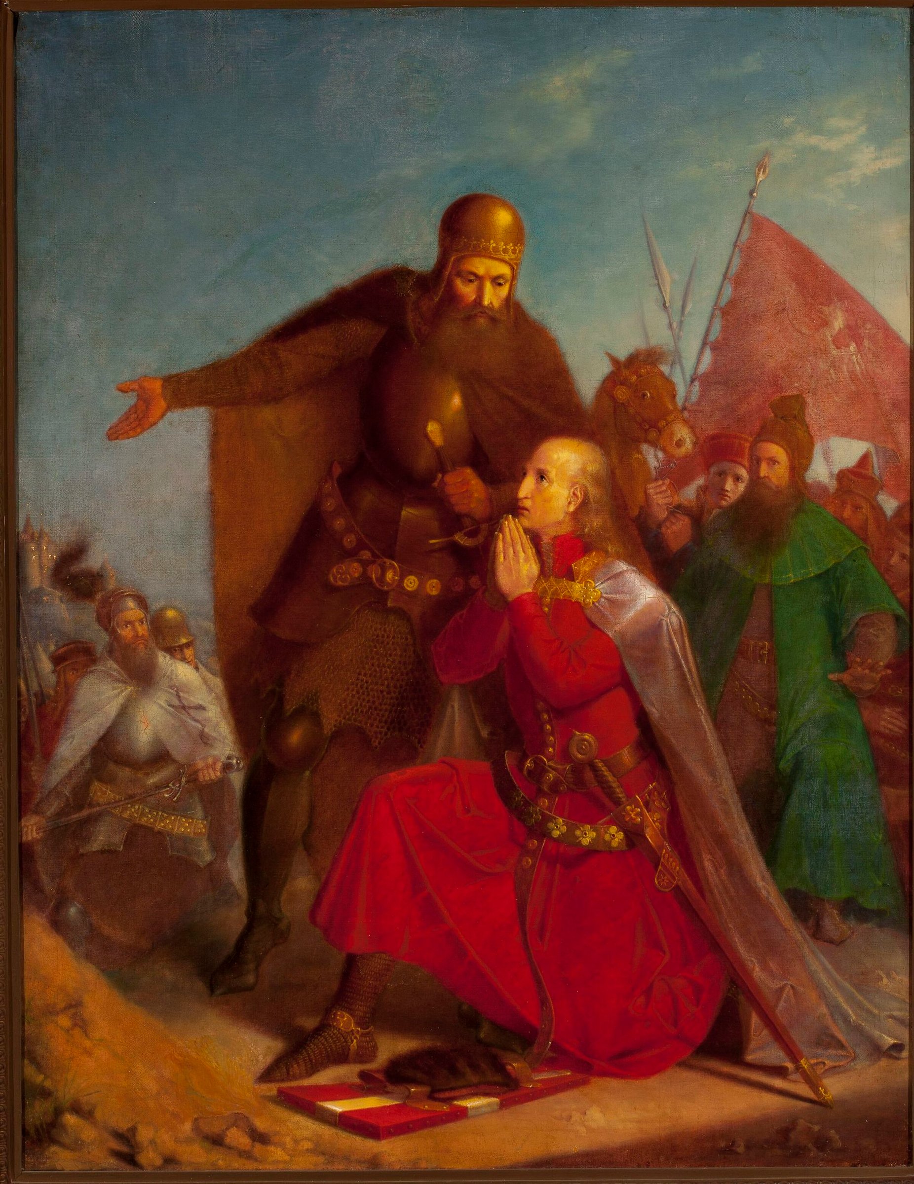 Władysław Jagiełło and Vytautas praying before the battle of Grunwald by Jan Matejko