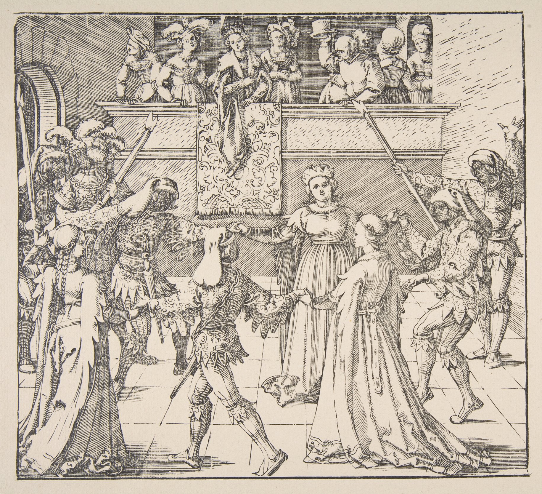Masquerade Dance with Torches by Albrecht Dürer