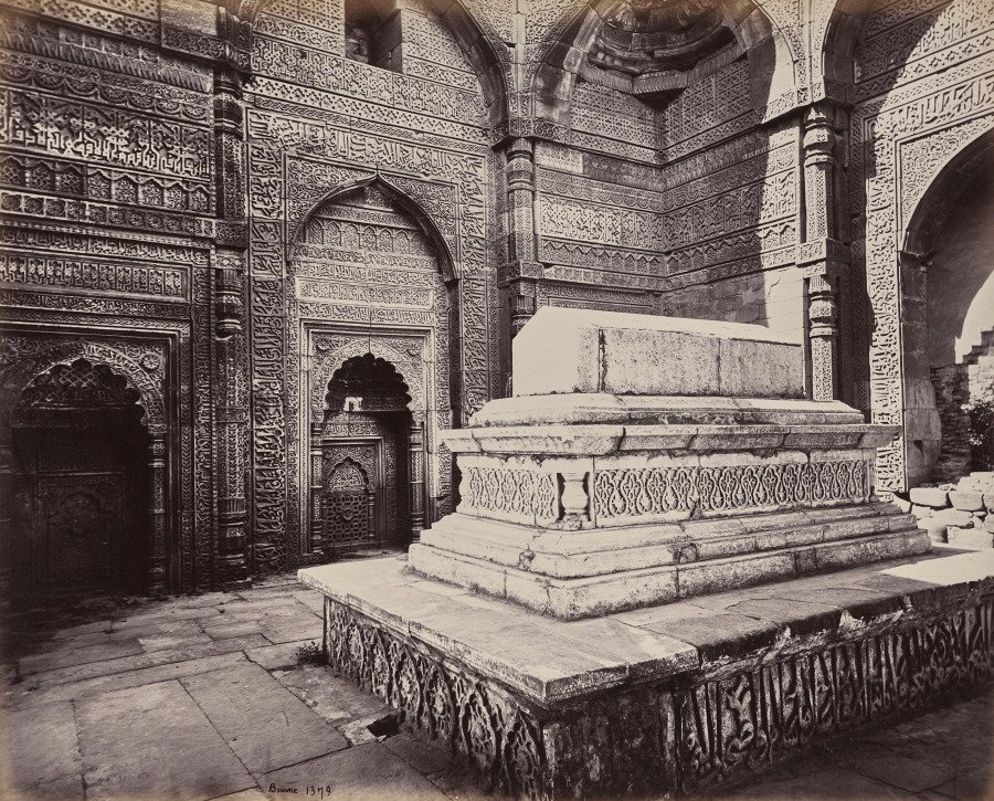 Delhi. Tomb of the Emperor Shums ooo deen Allomsh, Builder of the Kootub Minar in the Ruins of Old Delhi by Samuel Bourne