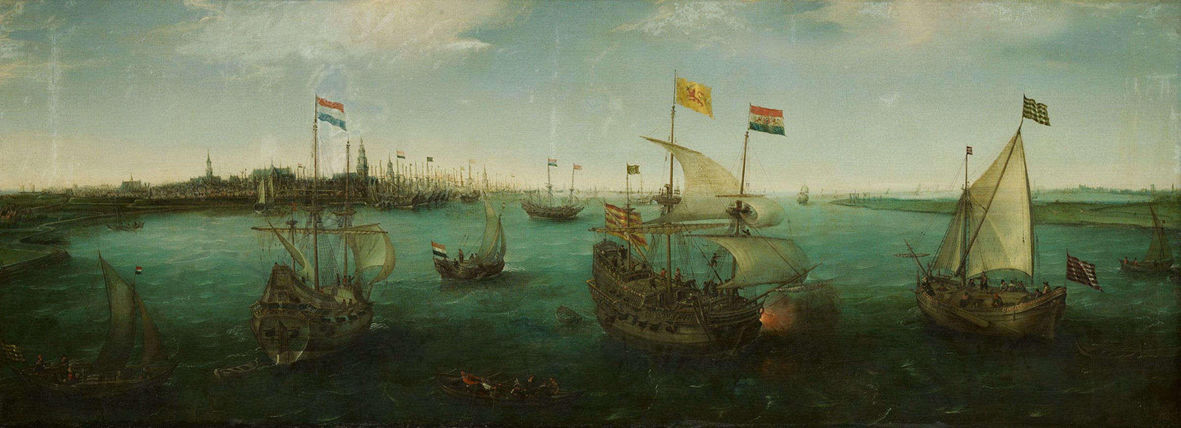 View of the IJ from the East by Hendrick Vroom