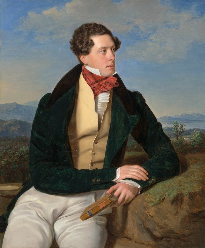 The Actor Maximilian Korn in a Landscape