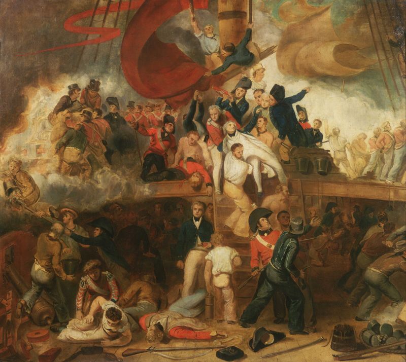 The Death of Nelson at the Battle of Trafalgar, 21 October 1805
