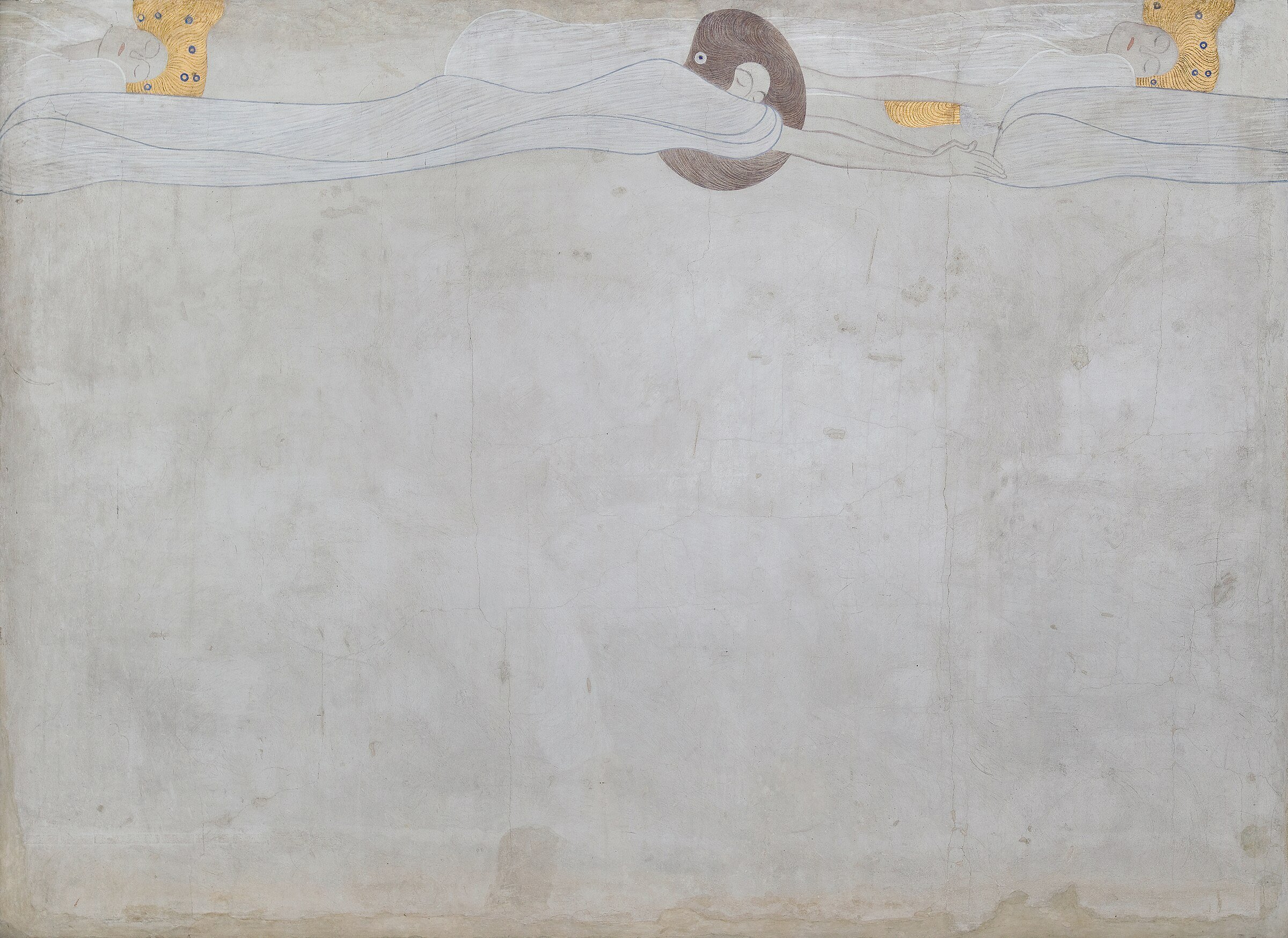 Beethoven Frieze (plate 1, left wall): Yearning for Happiness — 1901
