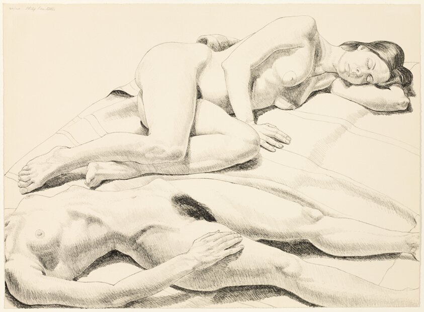 Two Reclining Nudes by Philip Pearlstein
