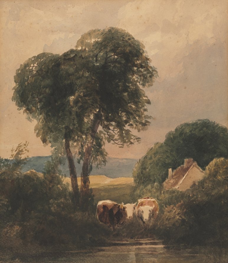 Welsh Landscape with Cattle by Peter De Wint