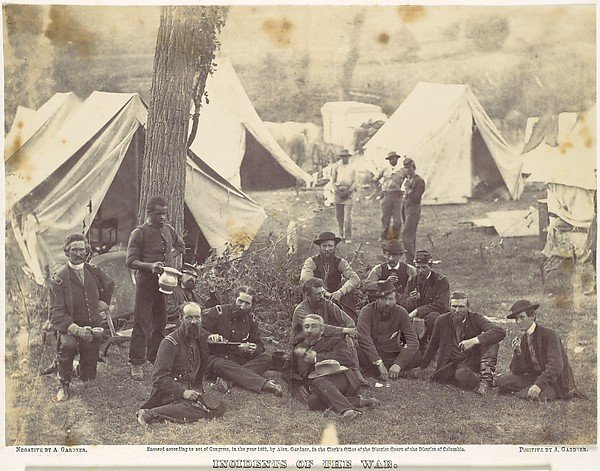 Group at Headquarters of the Army of the Potomac, Antietam, October 1862 by Alexander Gardner