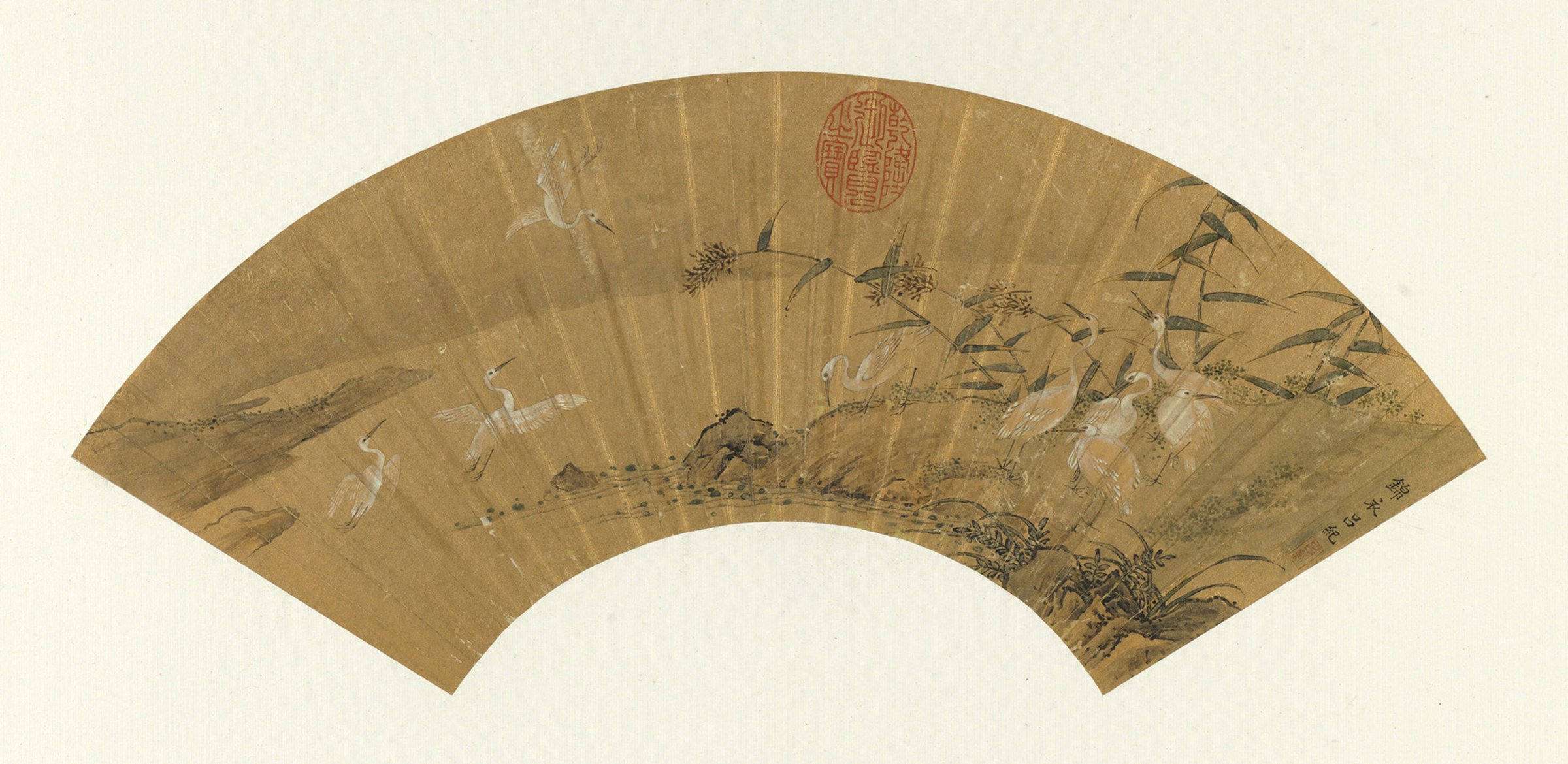 Egrets in Flight by Lü Ji