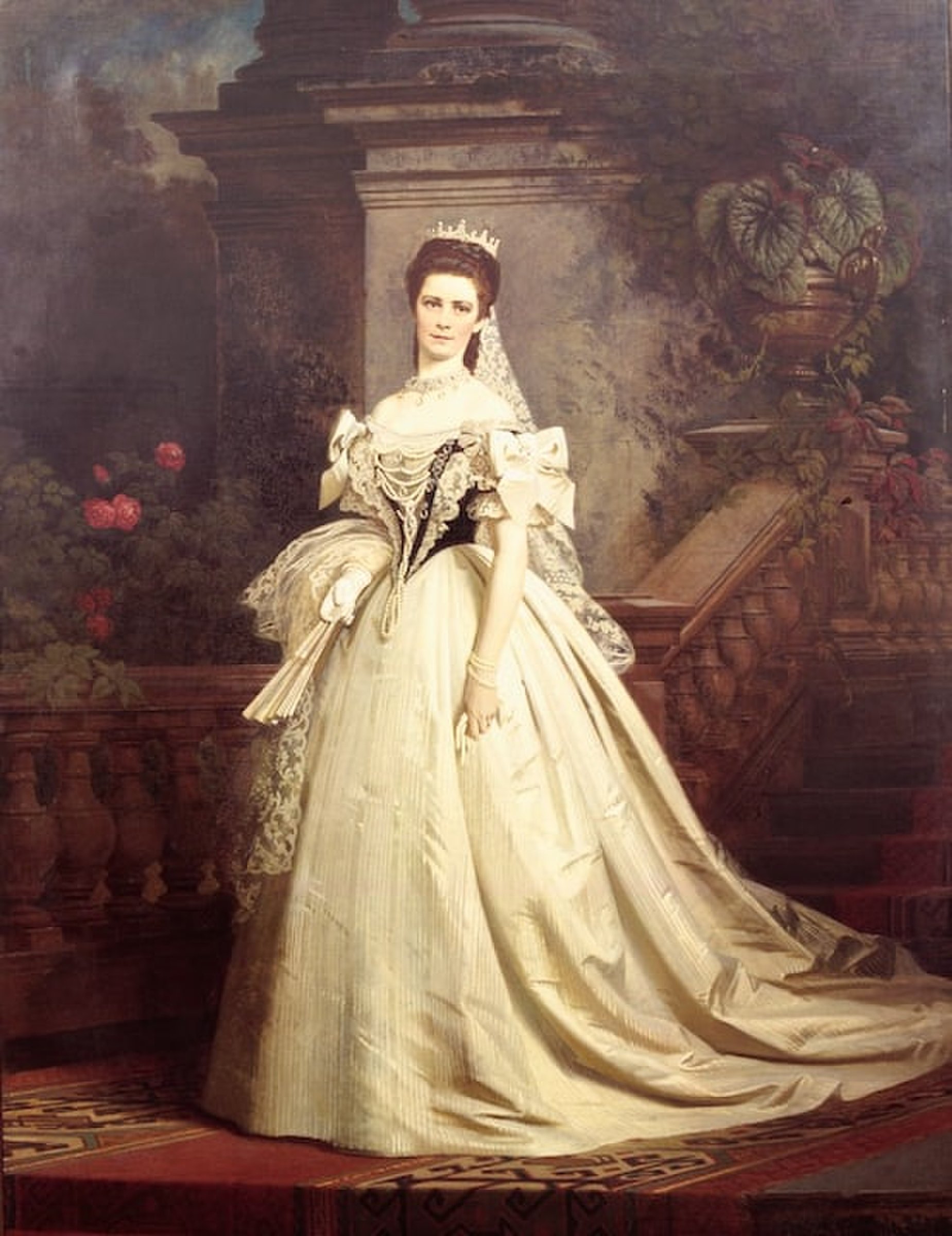 Queen Elisabeth in coronation dress by Alexander von Wagner