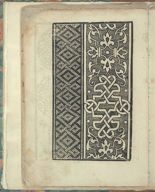 Opera Nova Universali intitulata Corona di racammi, page 28 (verso) by Giovanni Andrea Vavassore