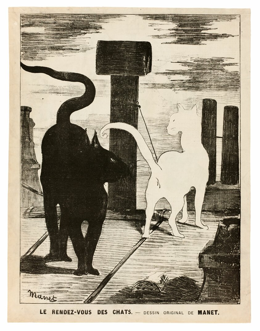 The Cats' Rendezvous by Édouard Manet