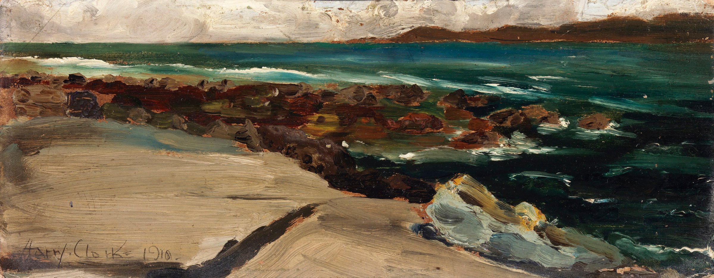 Landscape by the Coast by Harry Clarke
