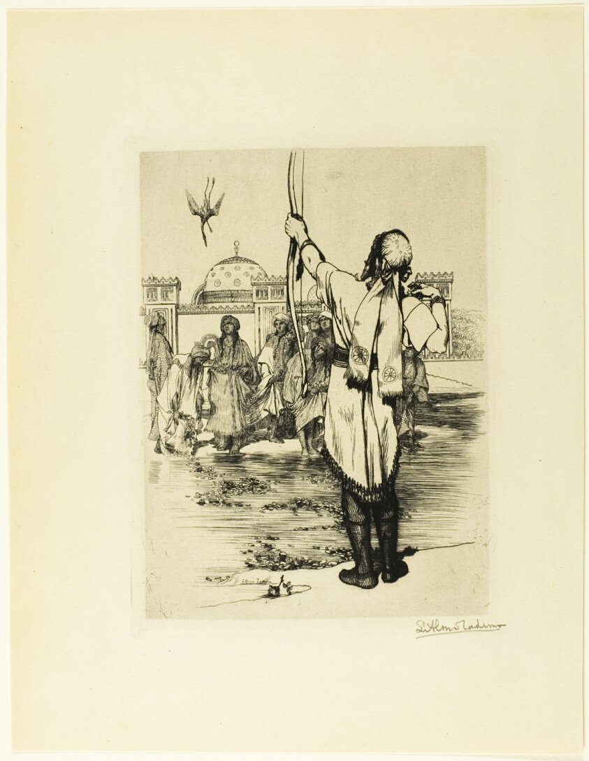 The Bowman, frontispiece from The Epic of Kings, Stories Retold from Firdusi by Lawrence Atkinson