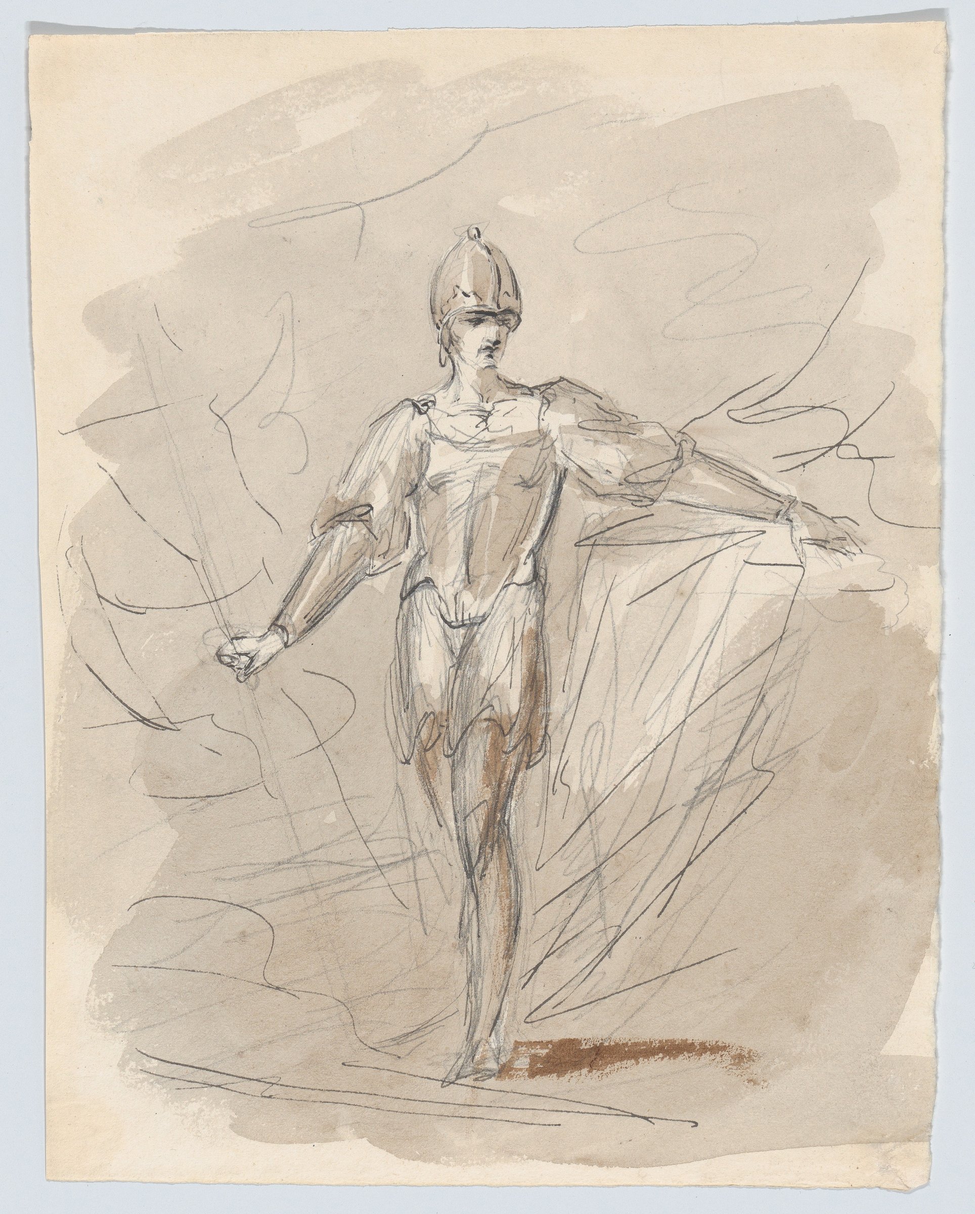 A figure in armor by William Hamilton Gibson