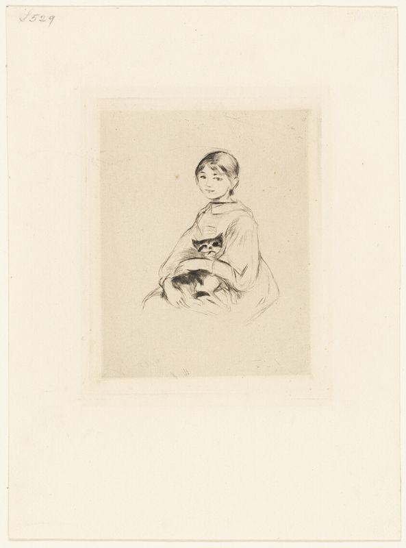 Young Girl with a Cat