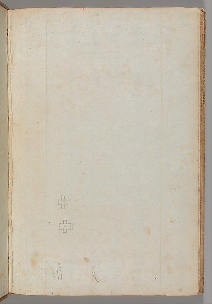 Page from a Scrapbook containing Drawings and Several Prints of Architecture, Interiors, Furniture and Other Objects by Charles Percier
