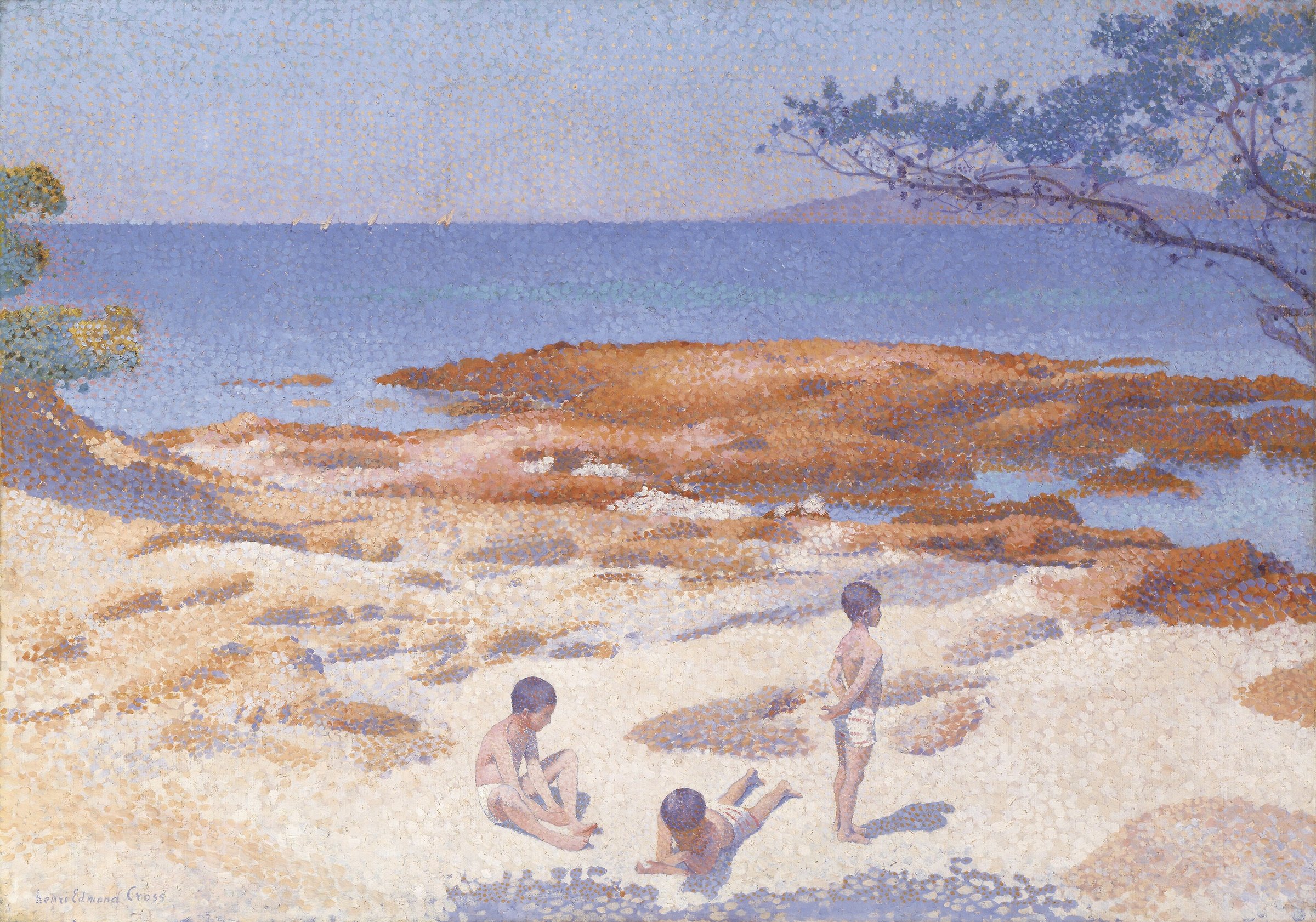 Beach at Cabasson (Baigne-Cul) by Henri Edmond Cross