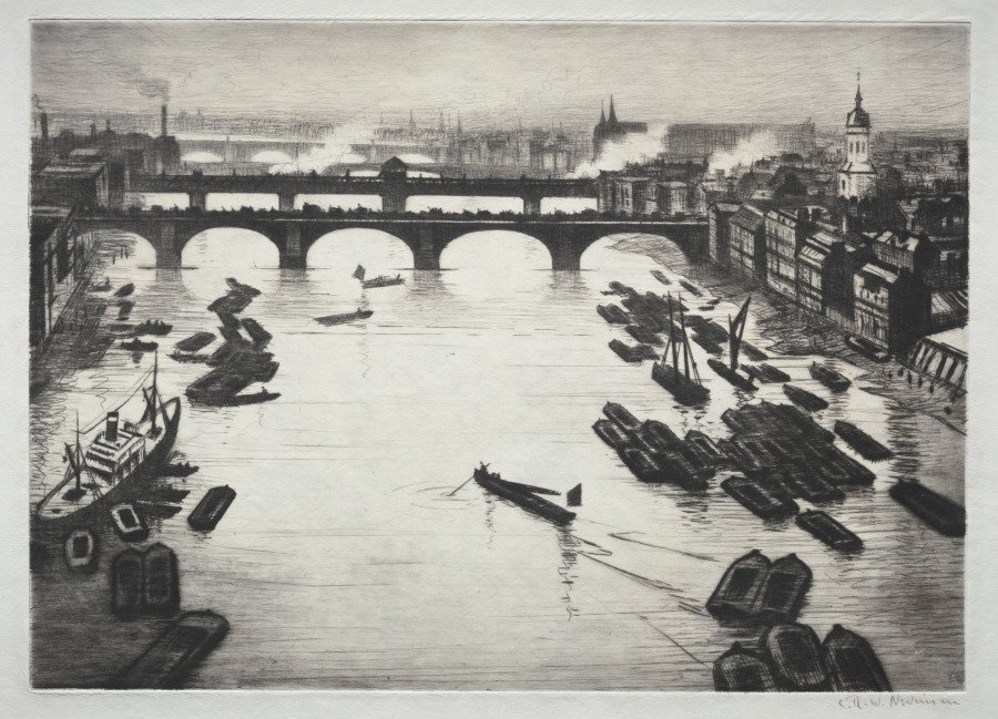 London Bridges by Christopher Nevinson