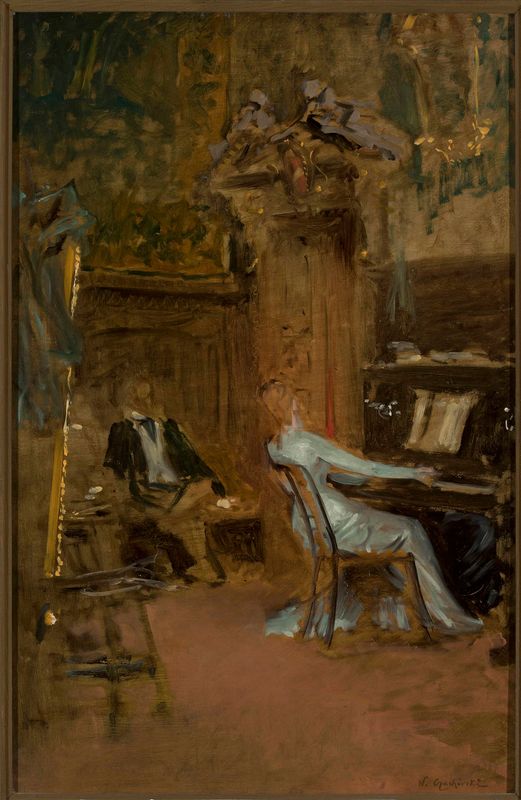Concert in the living-room, sketch