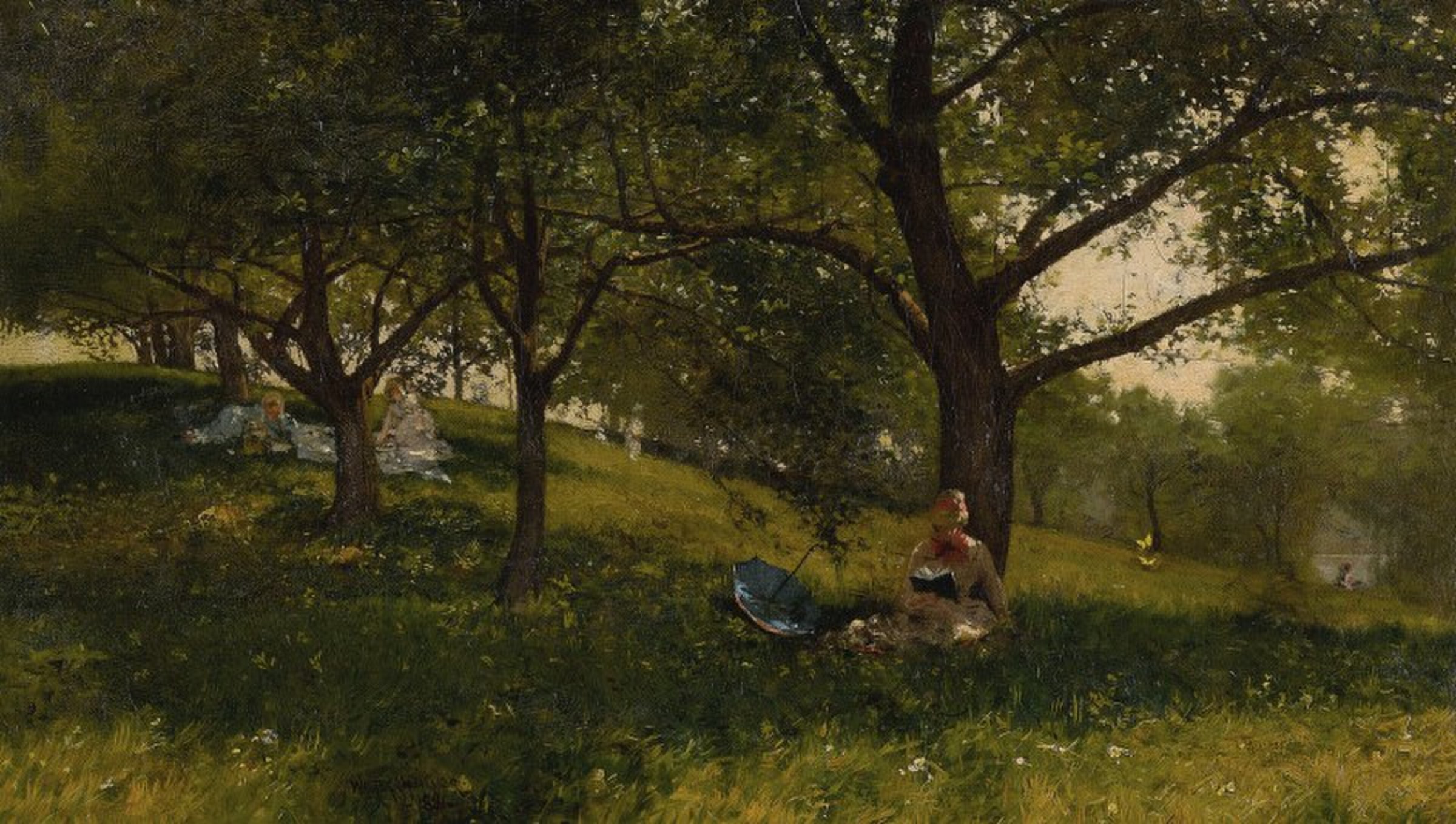 In The Orchard by Walter Launt Palmer