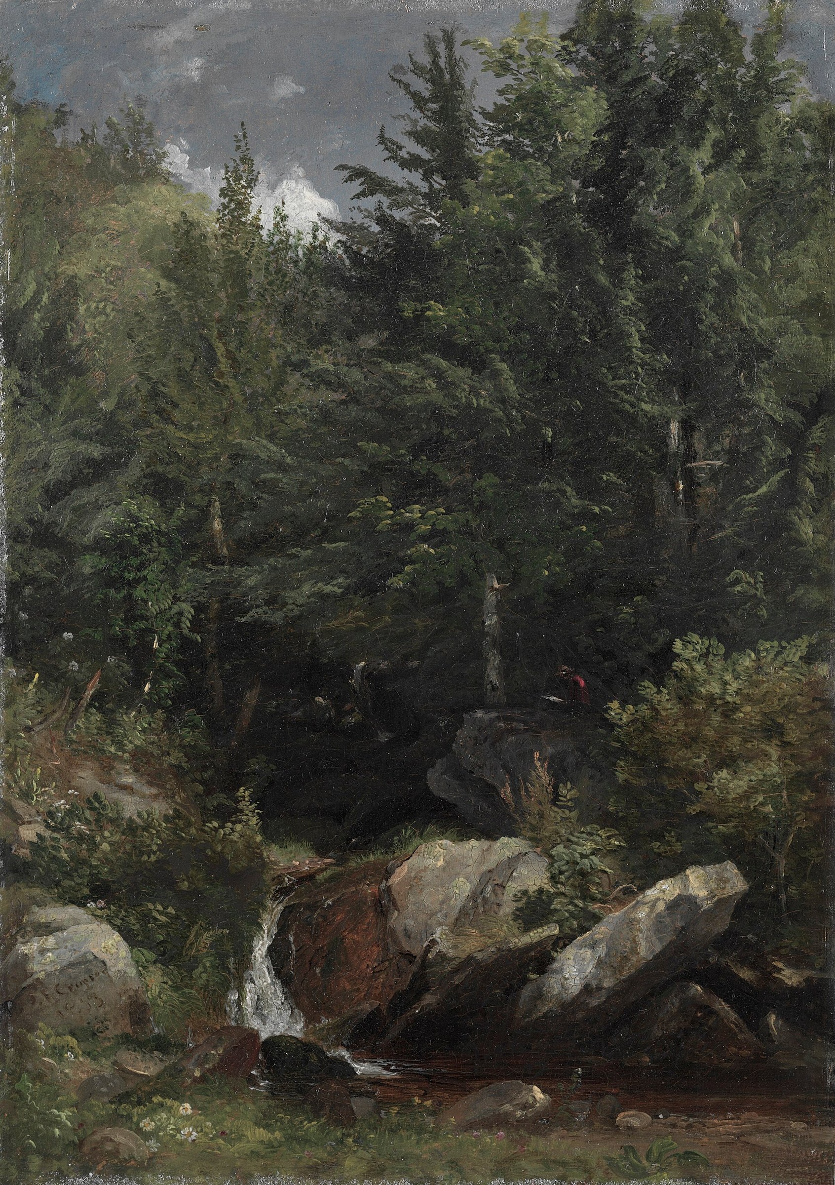Trees and a Stream on a Hillside — 1853