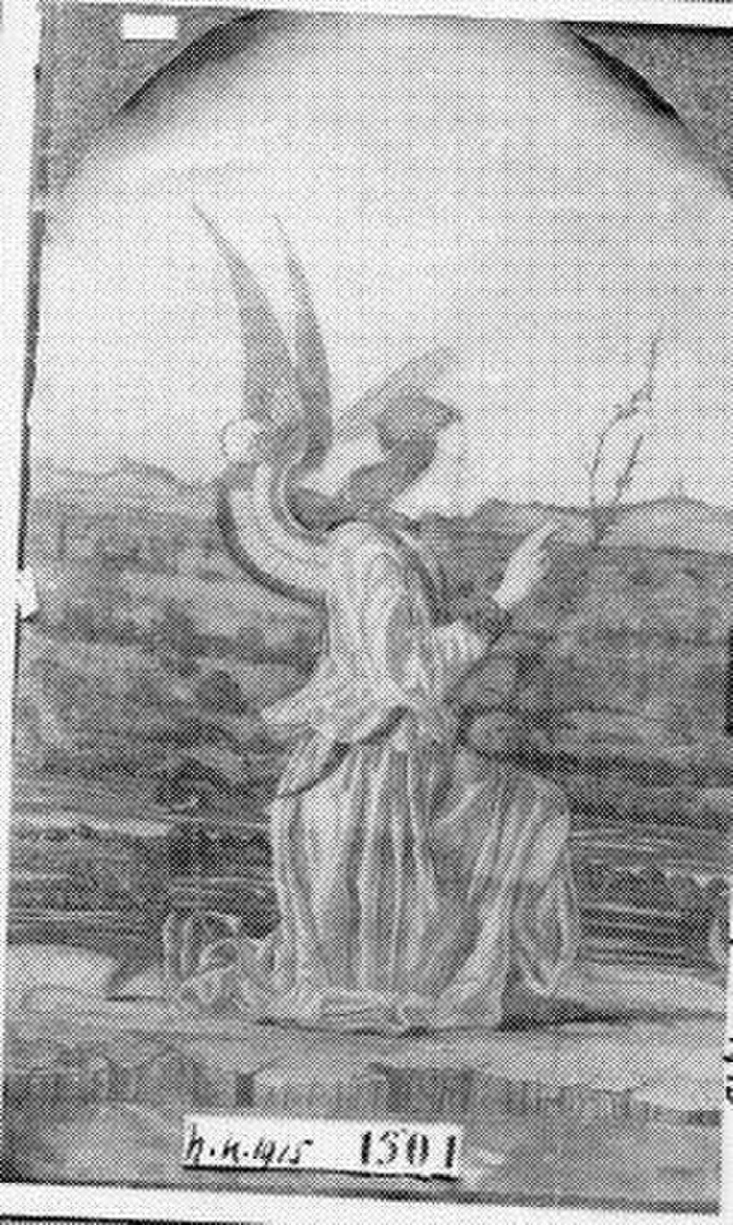 Angel of annunciation kneeling in landscape by Francesco del Cossa