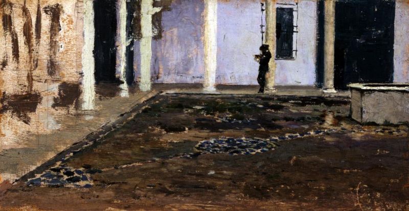 Patio of the Palace of the Duke of Alba, Seville: Raimundo de Madrazo y Garreta painting