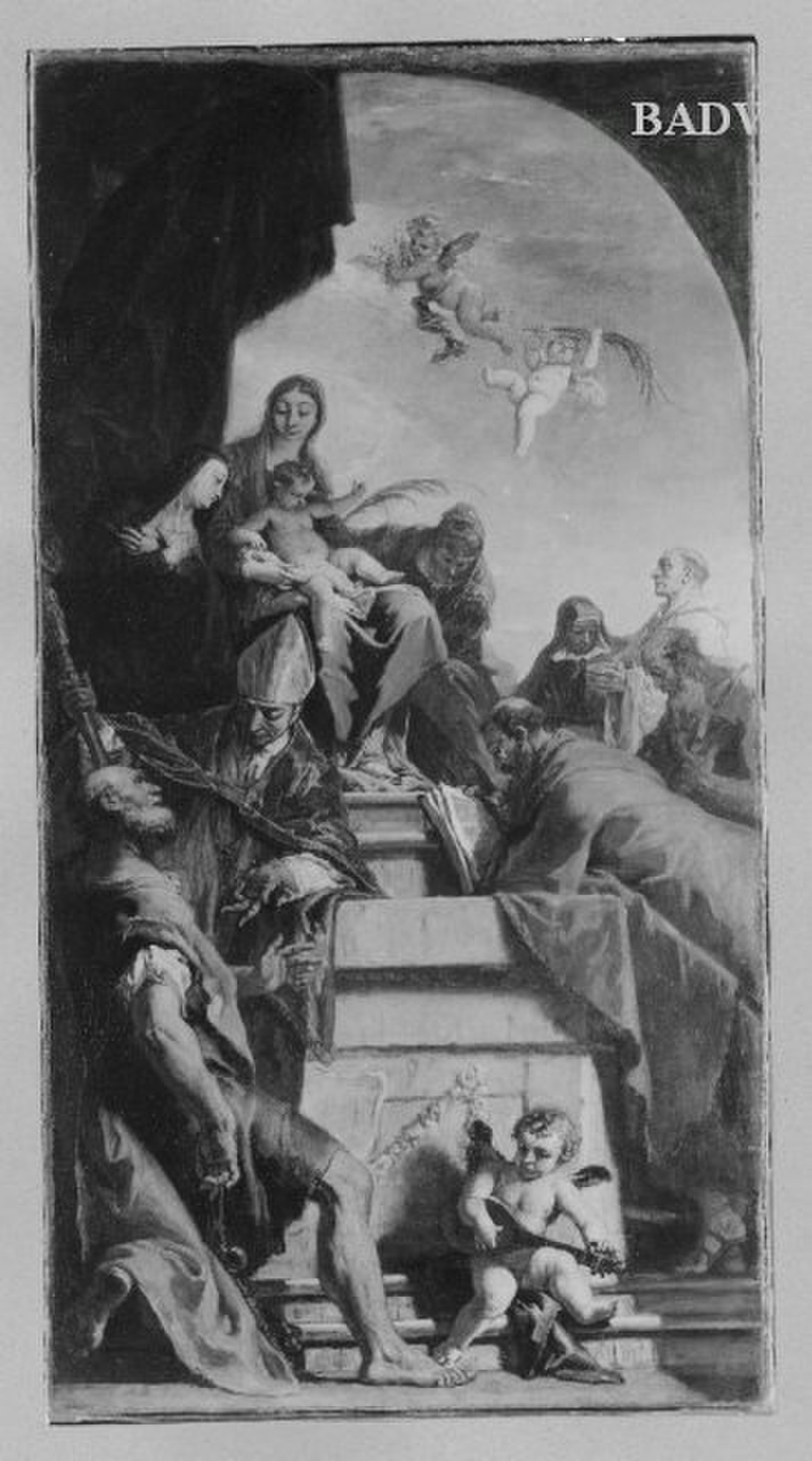 Madonna enthroned with Saints by Sebastiano Ricci