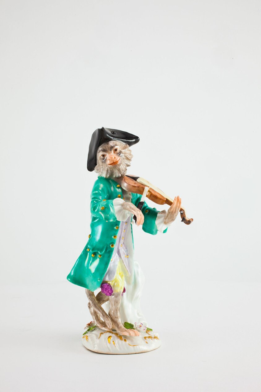 Violinist for the Monkey Band by Meissen Porcelain Manufactory