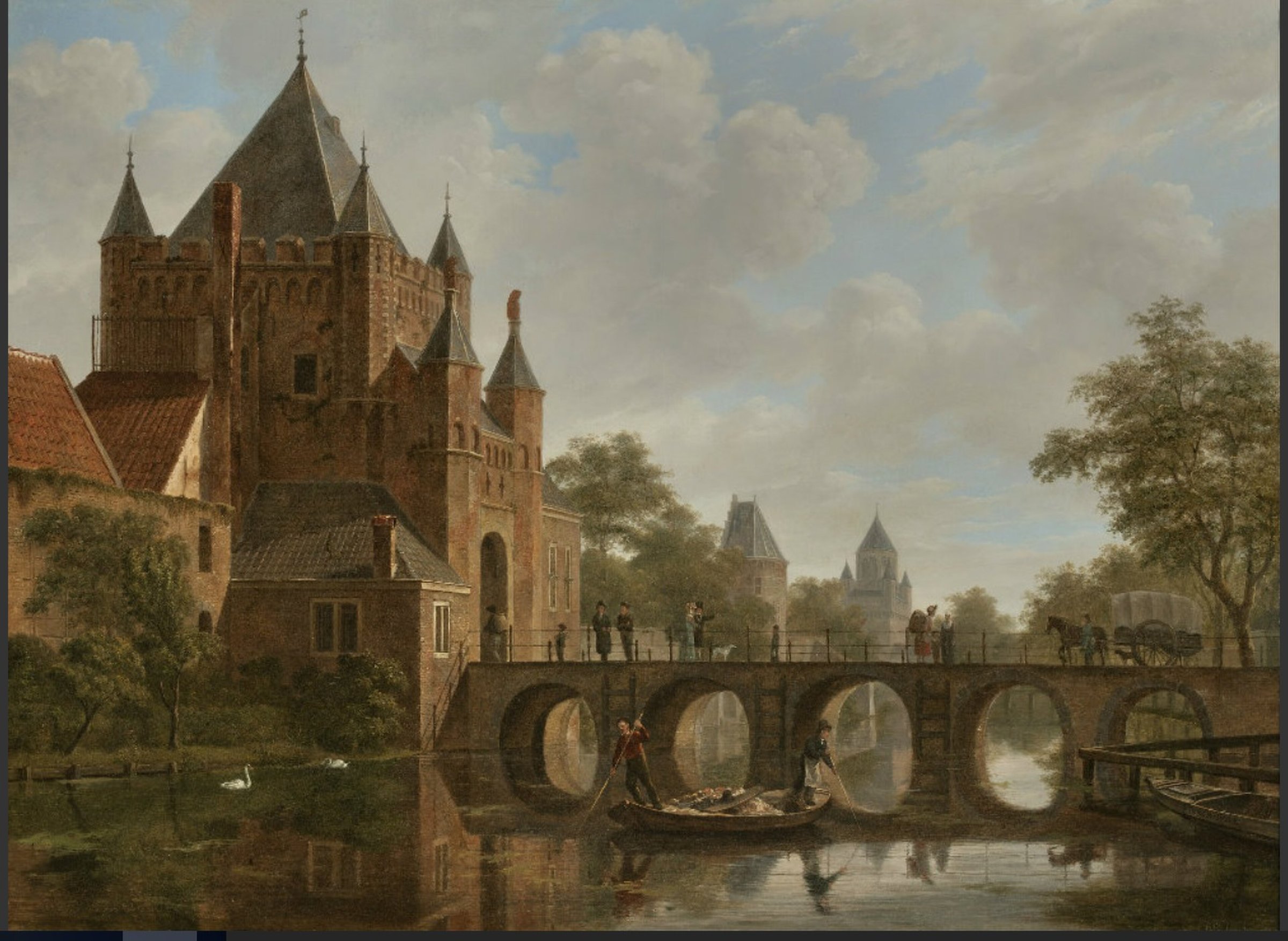The Grote Houtpoort in Haarlem by Bartholomeus van Hove
