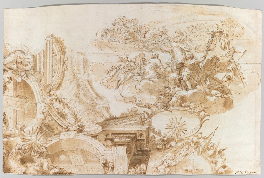 The Apotheosis of Romulus: Design for a Ceiling by Domenico Maria Canuti