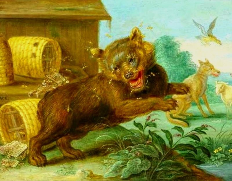 The fable of the bear and the bees