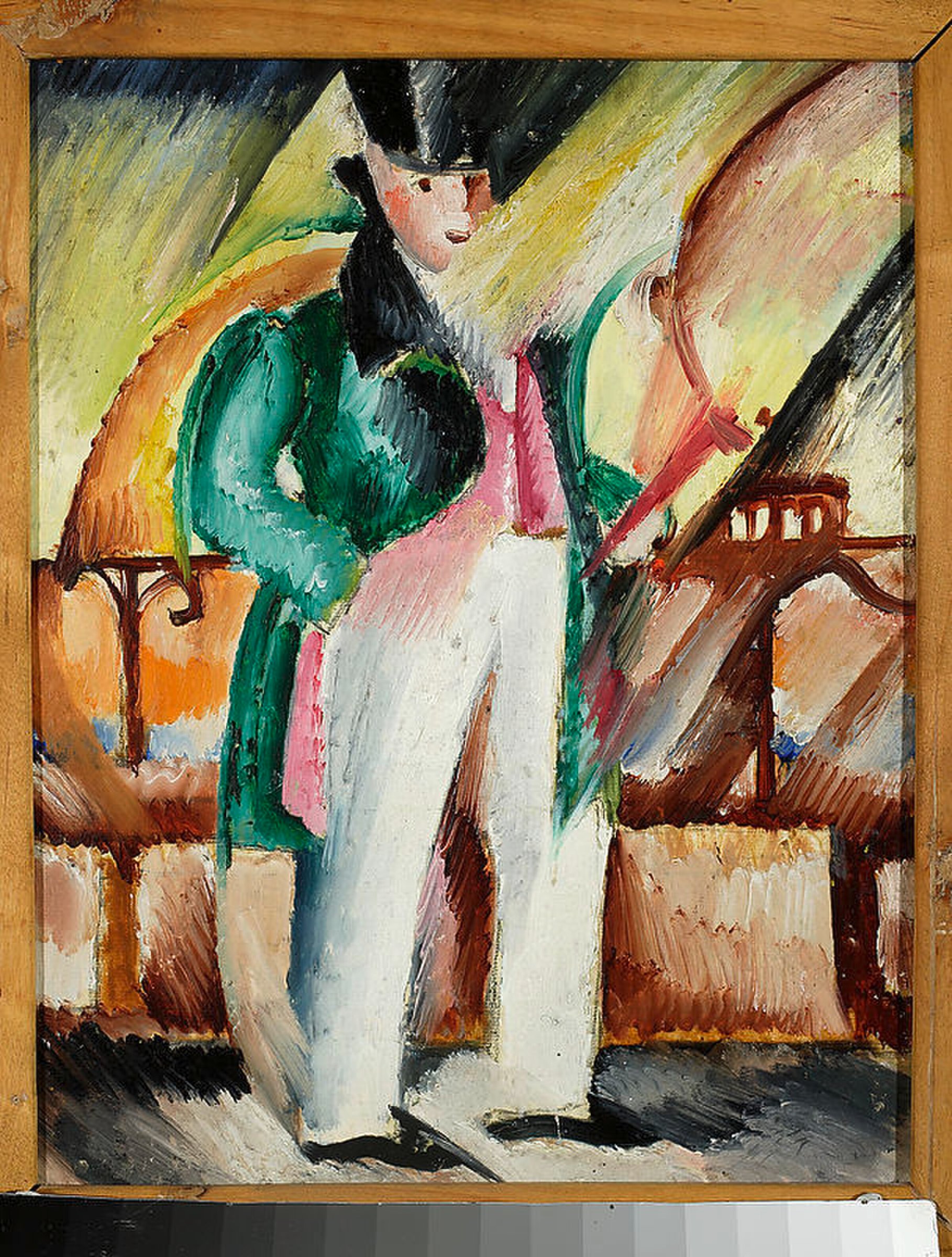 Man in a green tailcoat by Zygmunt Waliszewski