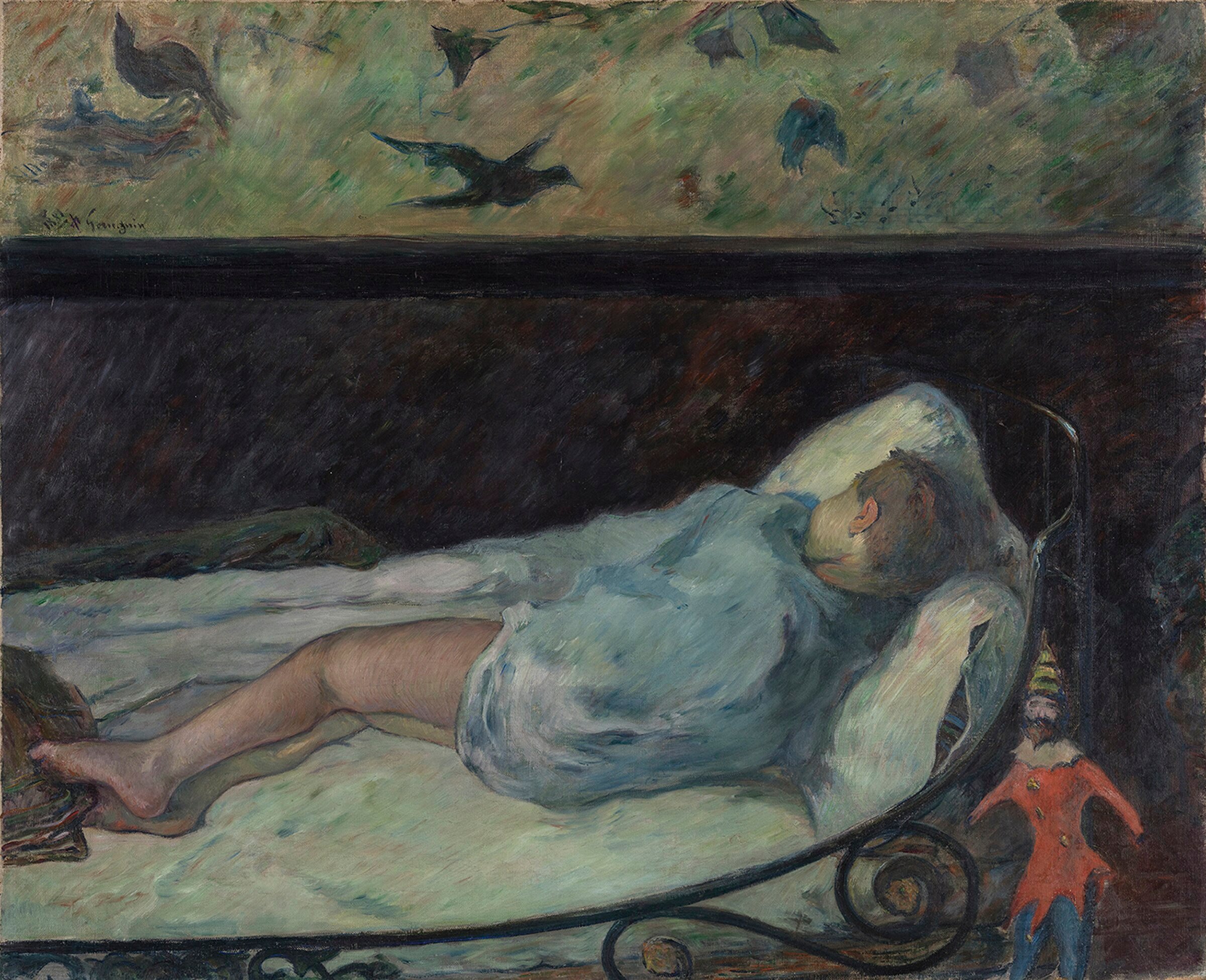 The Little One Is Dreaming, Etude by Paul Gauguin