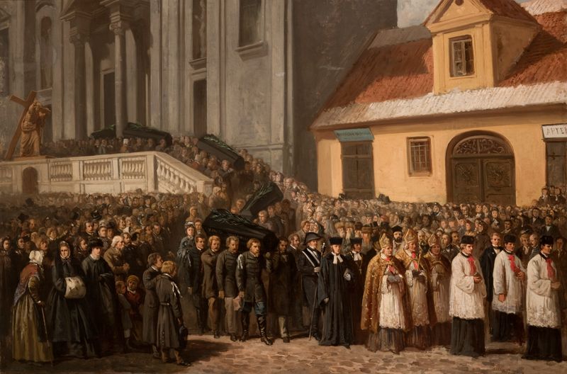 Funeral of the Five Victims of the Manifestation of 1861 in Warsaw
