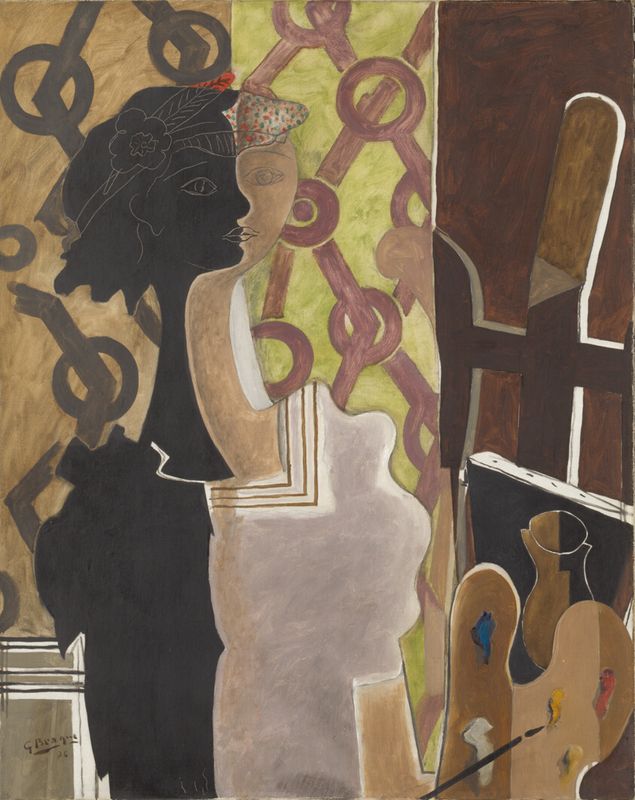 Woman at an Easel (Green Screen)