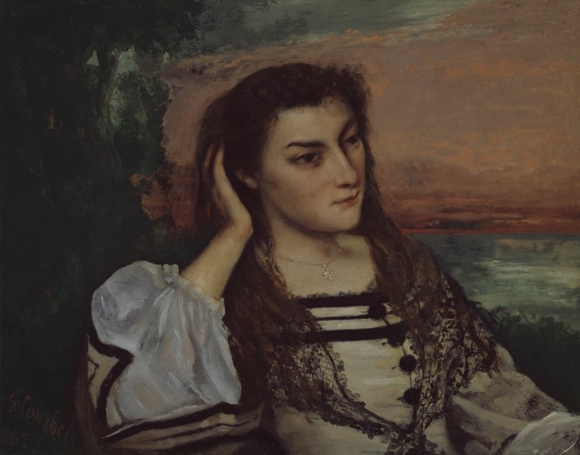 Rêverie (Portrait of Gabrielle Borreau) by Gustave Courbet