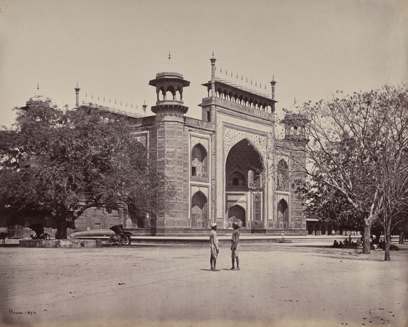Agra. The Gateway of the Gardens Surrounding the Taj