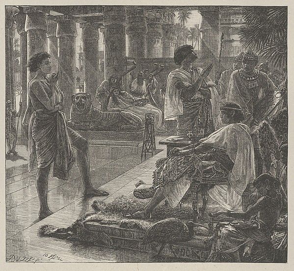 Joseph Before Pharoah, from "Dalziels' Bible Gallery"